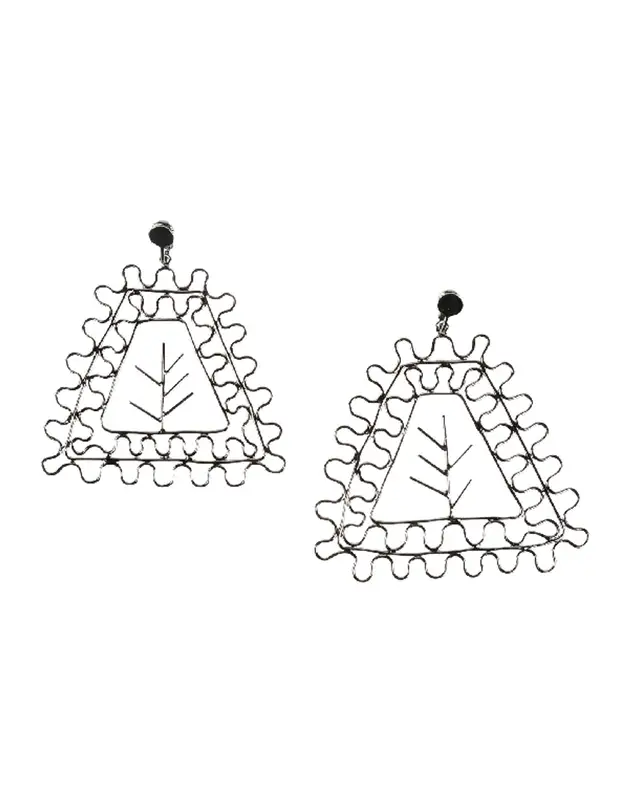 Maison Margiela Earrings In Steel Grey $244
