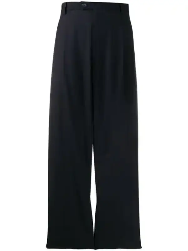 Maison Margiela Cut-out Panel Tailored Trousers In Blue $1270