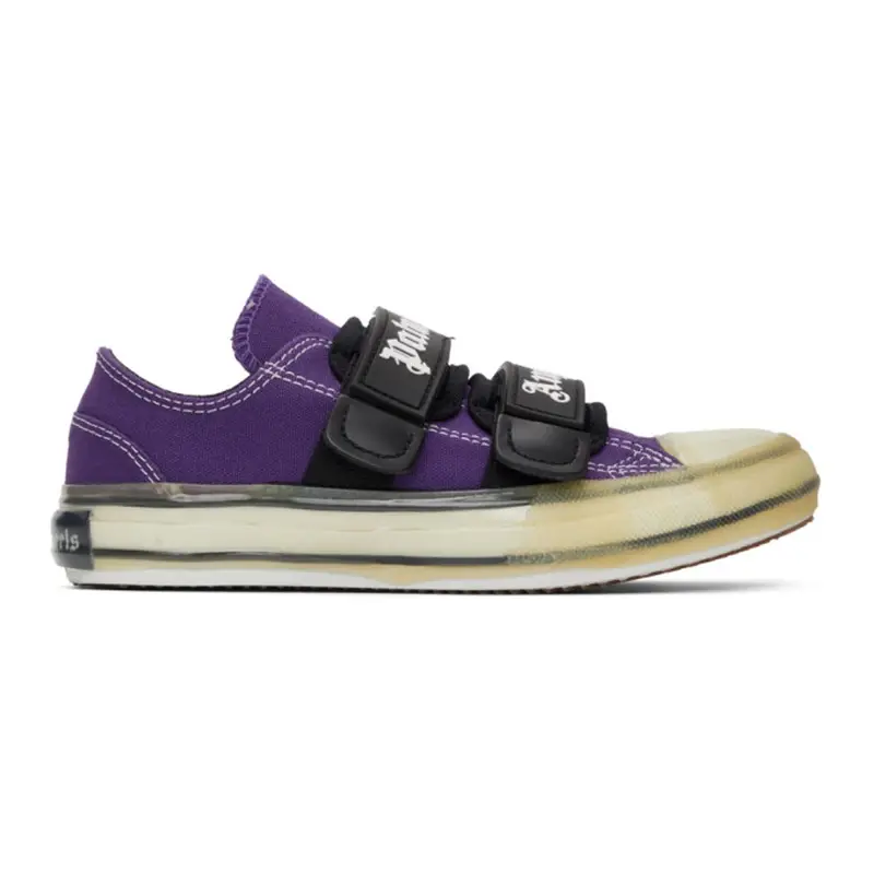 Palm Angels Palm Angels Purple Vulcanized Sneakers In Purple/wht $285