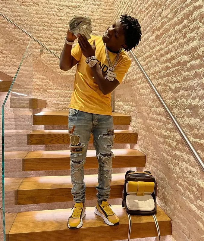 Jackboy outfit in Fendi and Amiri, 2021