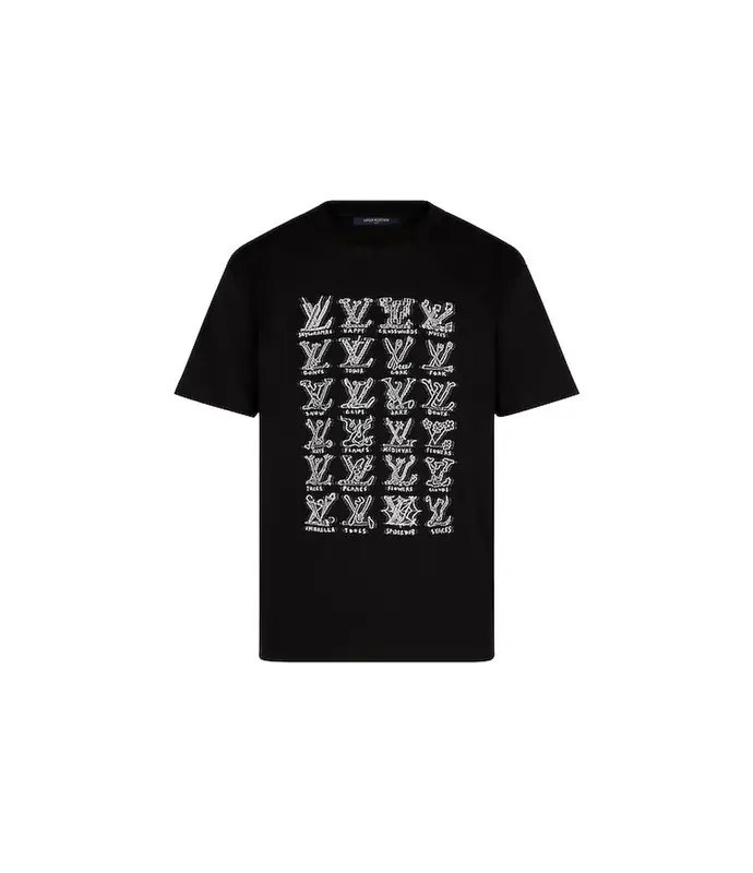 Louis Vuitton Cartoons Jacquard Black T-Shirt