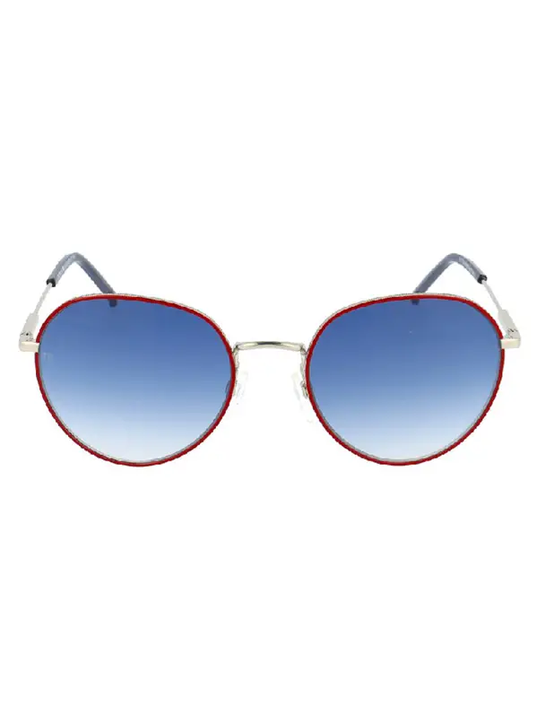 Tommy Hilfiger Tommy Hilfiger Round Frame Sunglasses In Metallic $156