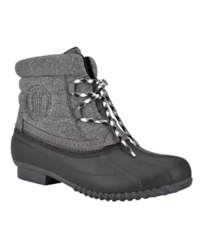 Tommy Hilfiger Women's Rehma Duck Boots Women's Shoes In Black, Gray $99