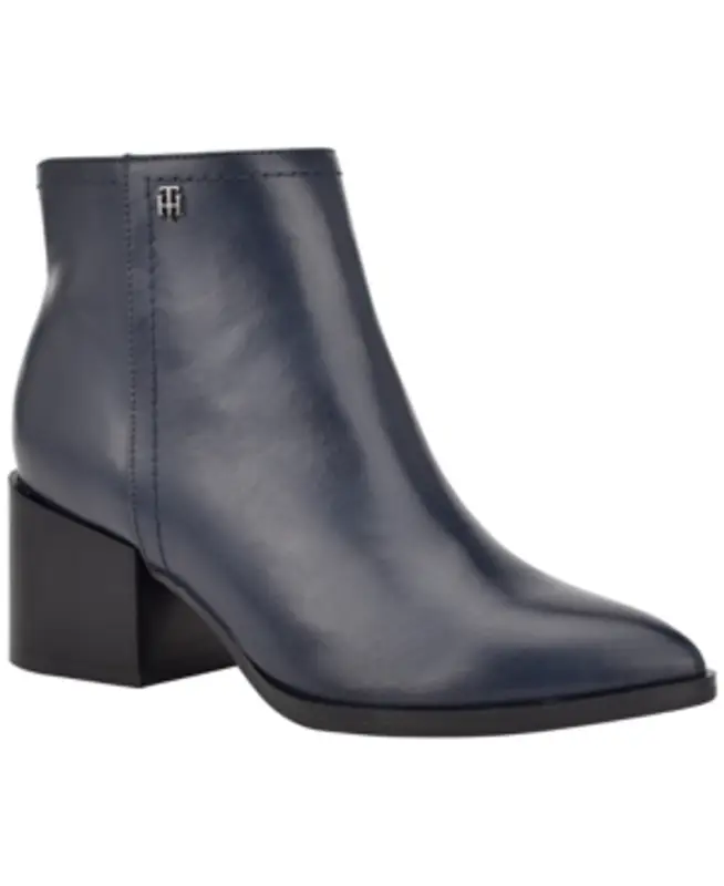 Tommy Hilfiger Jetz Booties Women's Shoes In Navy $119