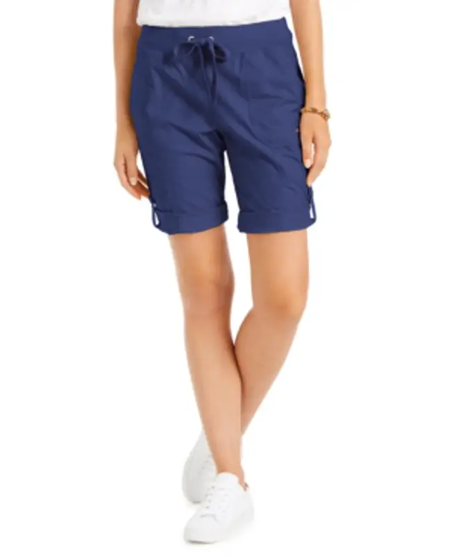 Tommy Hilfiger Sport Roll-tab Drawstring Shorts In Deep Blue $50