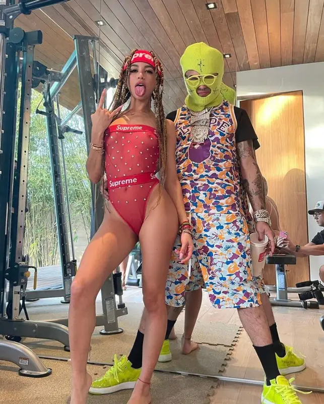 Lil Pump outfit in Bape, Givenchy, and Cactus Jack, 2021