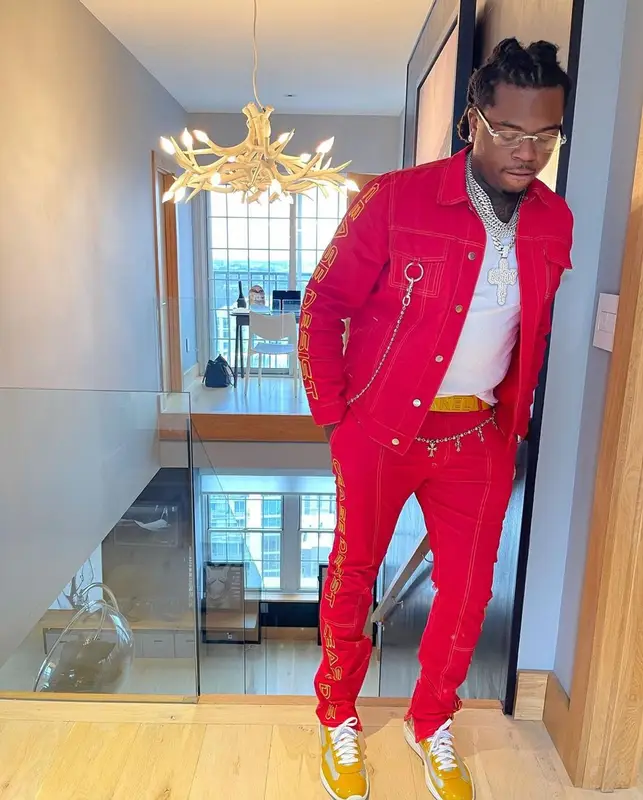 Gunna outfit in Cease±Desist, Chanel, and Cartier, 2021