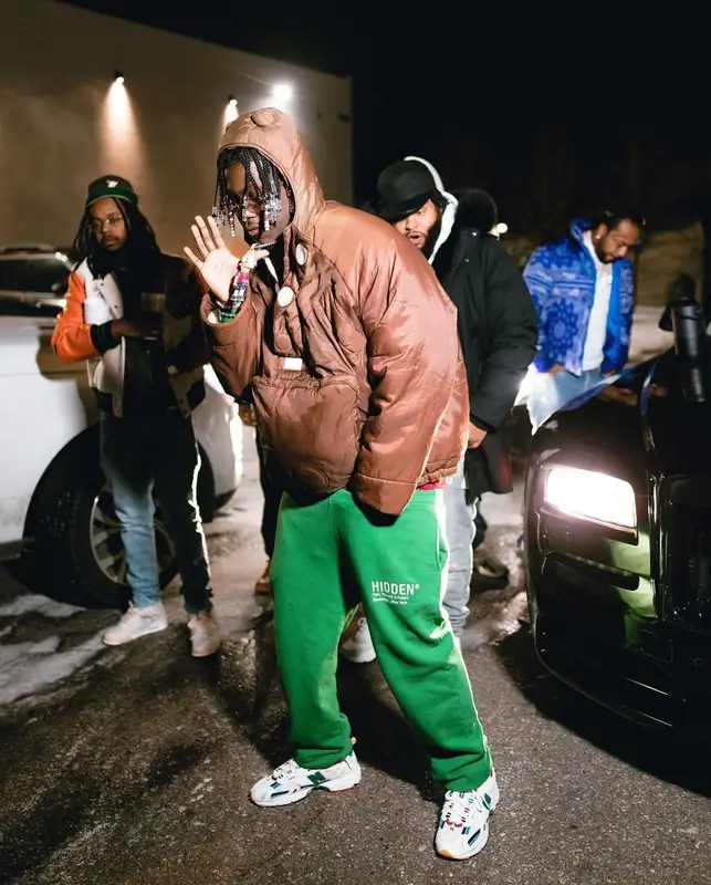 Lil Yachty outfit in Hidden, New Balance, and Aime Leon Dore, 2021
