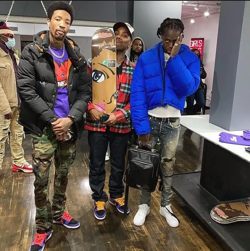 Yung Bans outfit in Balenciaga, Undercover, and Chrome Hearts, 2020