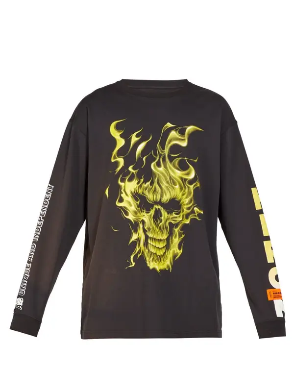 heron preston skull shirt