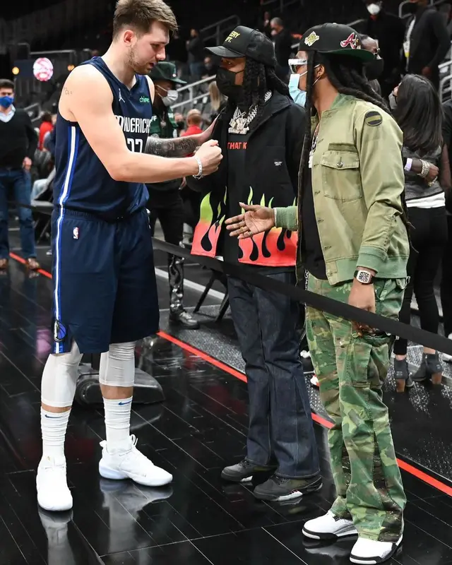Quavo outfit in Jordan and Gallery Dept., 2021