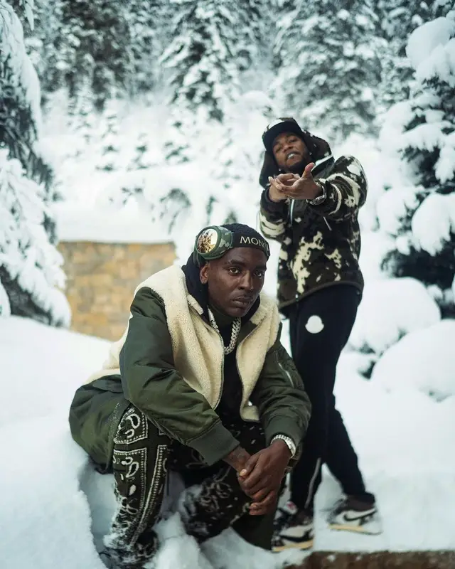 Young Dolph outfit in Givenchy, Amiri, and Moncler, 2021