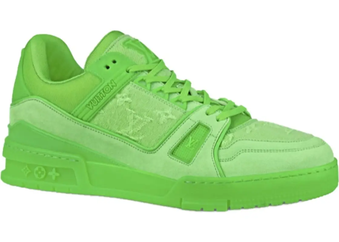 Louis Vuitton Fluroescent Green Trainer Sneakers $1400