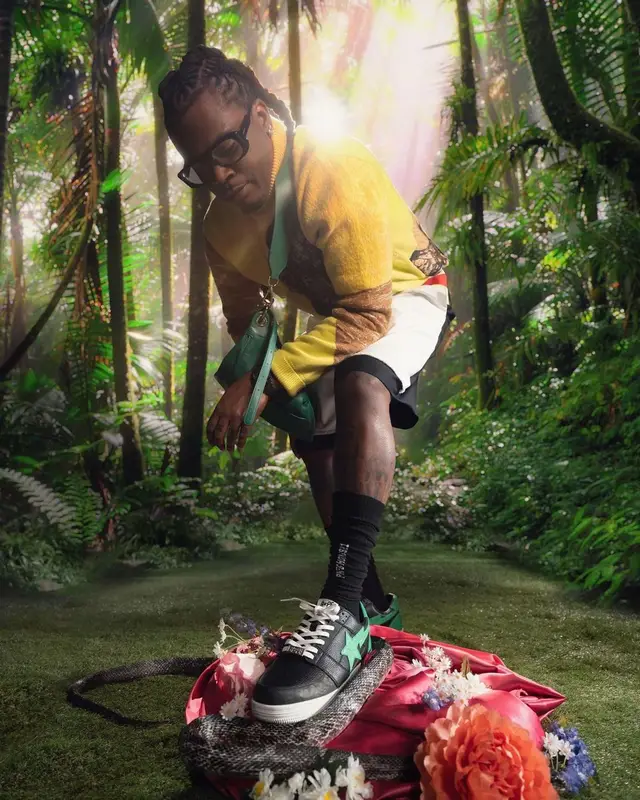 Gunna outfit in Dior, Chanel, and Burberry, 2021