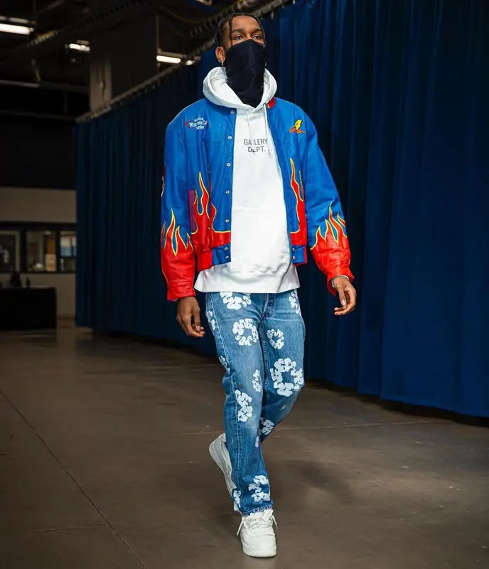 Shai outfit in Champion, Nascar, and Jeff Hamilton, 2021