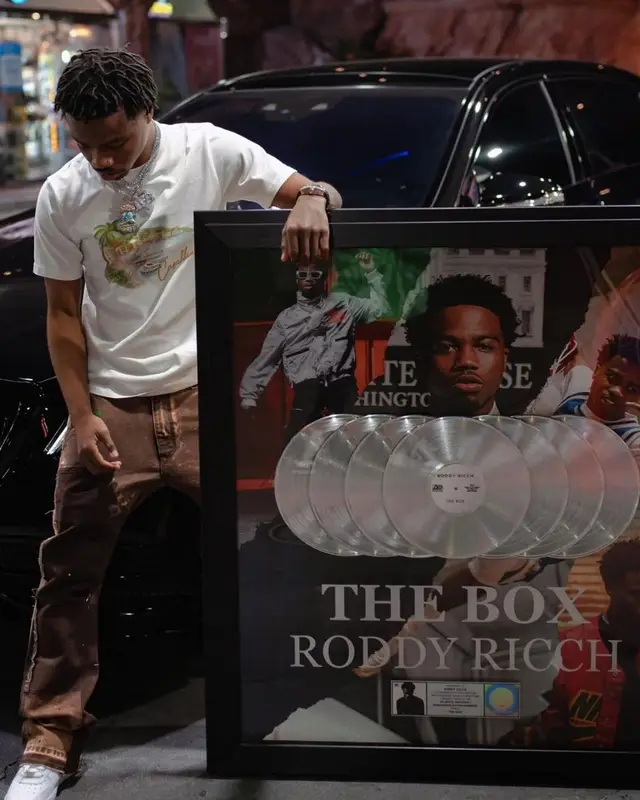 Roddy Ricch outfit in Casablanca, Gallery Dept., and Nike, 2021