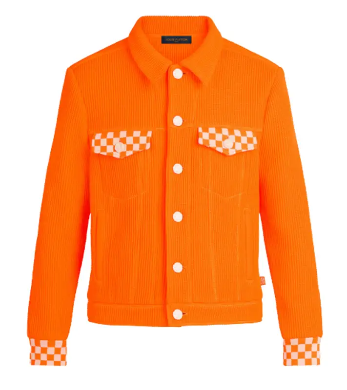 Louis Vuitton Waffle And Damier Orange Denim Jacket