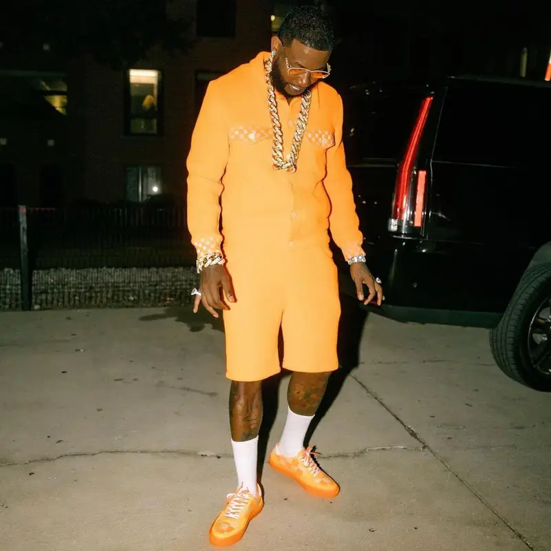 Gucci Mane outfit in Louis Vuitton, 2021