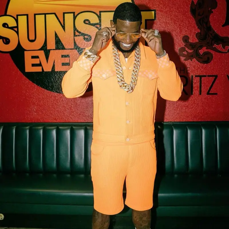 Gucci Mane outfit in Louis Vuitton, 2021