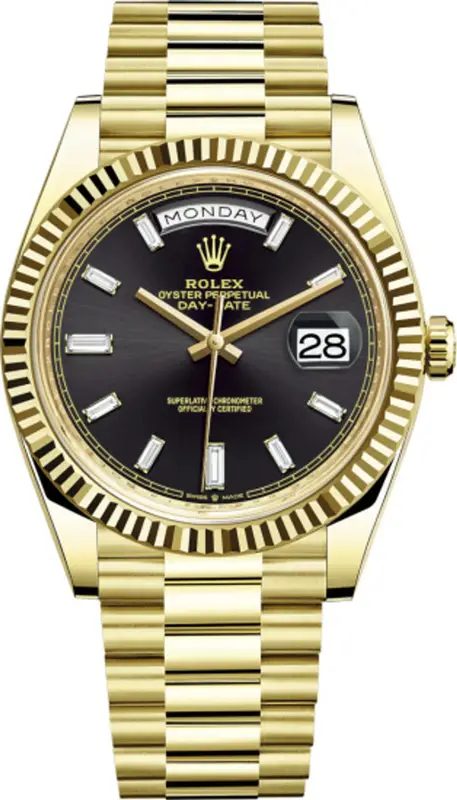 Rolex Gold & Black Day Date Watches $40000