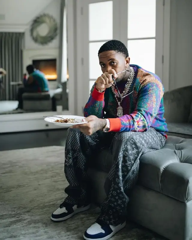 Mustard outfit in Nigo, Rolex, and Louis Vuitton, 2020