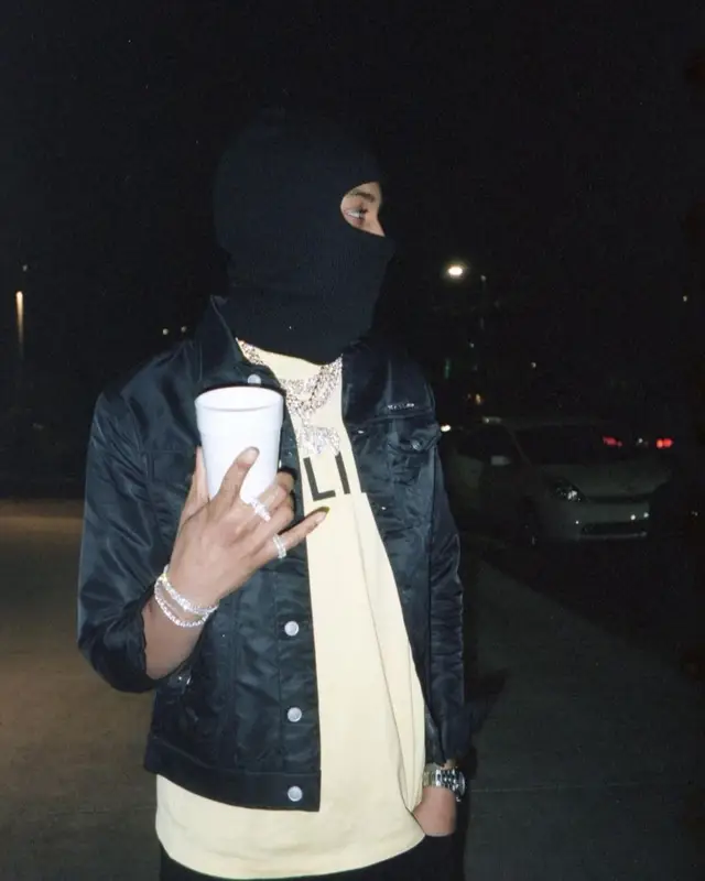G Herbo outfit in 1017 Alyx 9SM, Celine, and Amiri, 2021