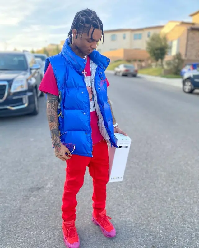 Swae Lee outfit in Ed Hardy, Ksubi, and B.B. Simon, 2021