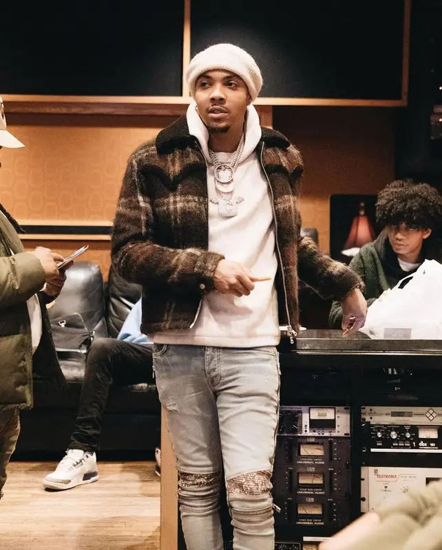 G Herbo outfit in Amiri and Timberland, 2021