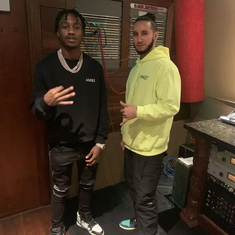 Lil Tjay outfit in Amiri, 2021
