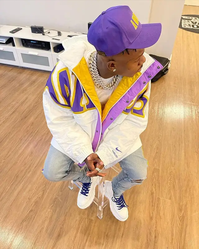 DaBaby outfit in Nike, Amiri, and Ambush, 2021