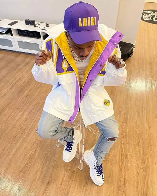 DaBaby outfit in Nike, Amiri, and Ambush, 2021