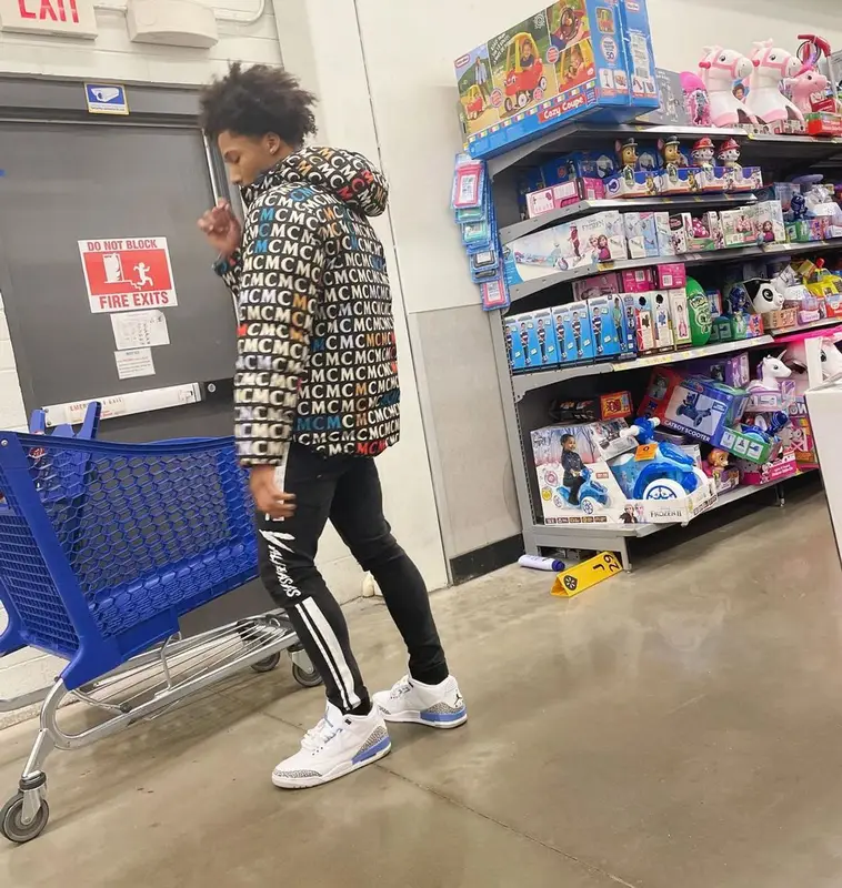 Mikey outfit in MCM and Jordan, 2021