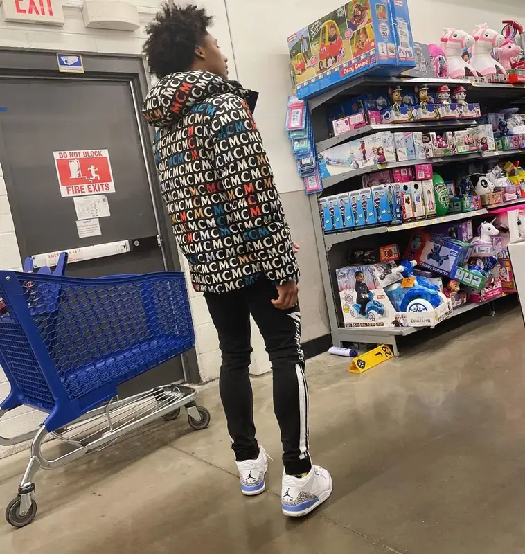 Mikey outfit in MCM and Jordan, 2021