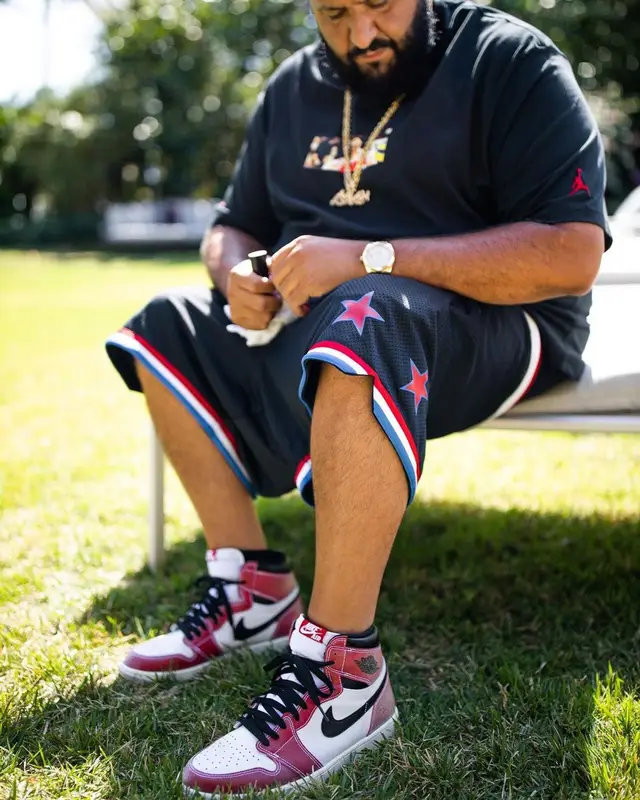 DJ Khaled outfit in Jordan, Nike, and Trophy Room, 2021