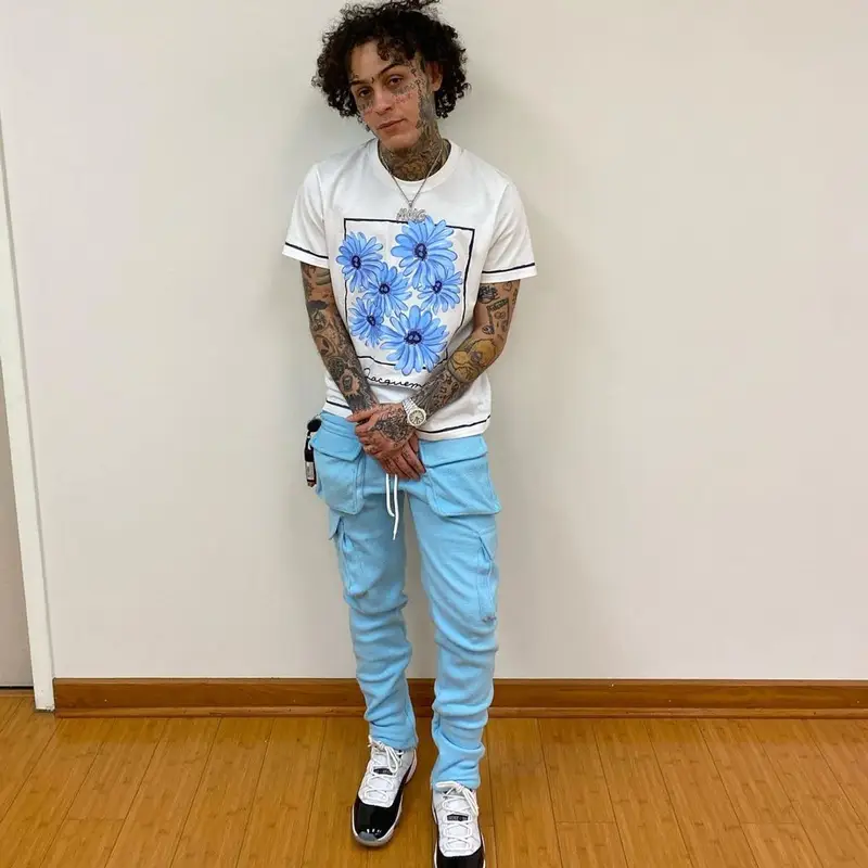 Lil Skies outfit in Jacquemus, Hollywoodhunna, and Jordan, 2021