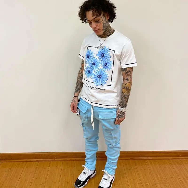 Lil Skies outfit in Jacquemus, Hollywoodhunna, and Jordan, 2021