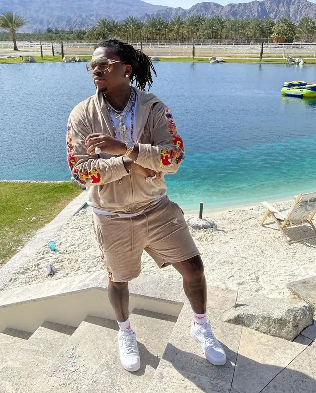 Gunna outfit in Doublet and Nike, 2021