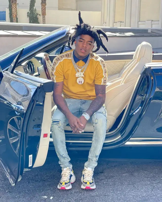 Yungeen Ace outfit in Gucci, Serenede, and Cartier, 2021