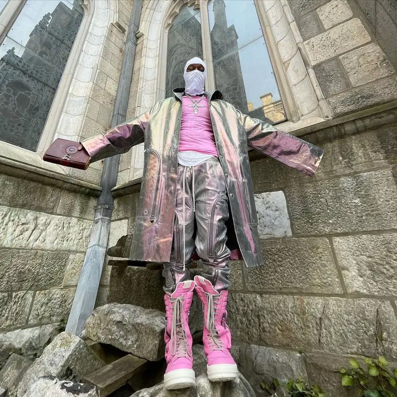 Bloody Osiris outfit in Rick Owens, 2021
