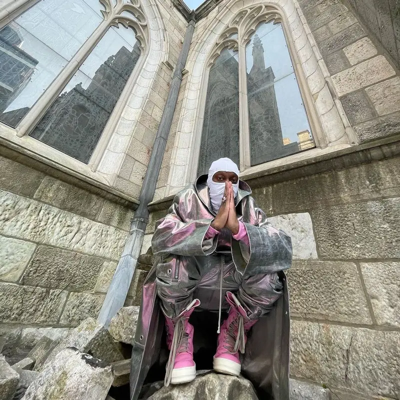 Bloody Osiris outfit in Rick Owens, 2021
