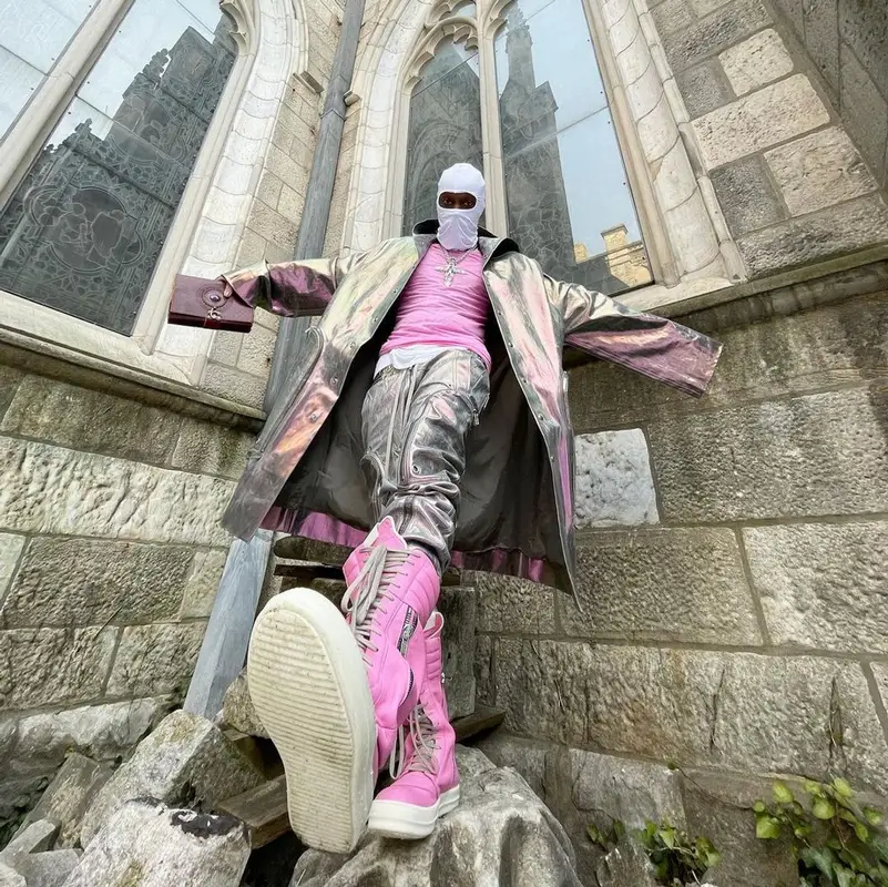 Bloody Osiris outfit in Rick Owens, 2021