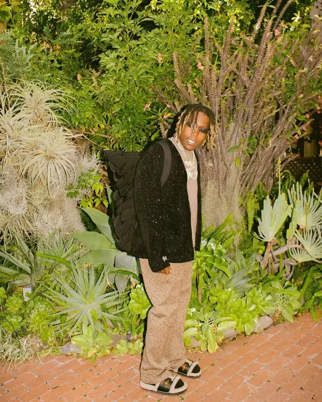 Don Toliver outfit in Pleasures, Bottega Veneta, and Cactus Jack, 2021