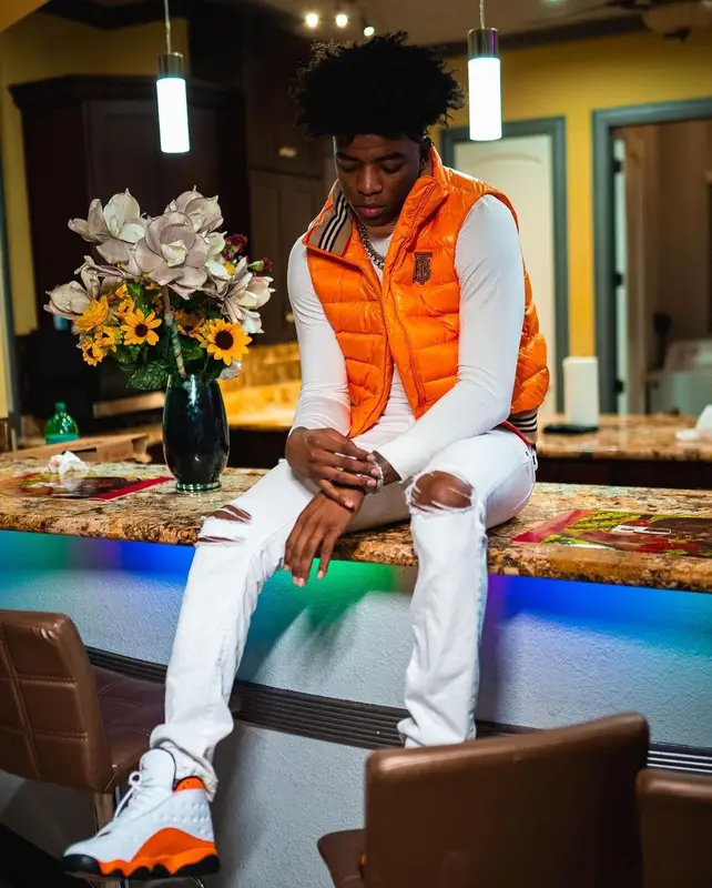 Yungeen Ace outfit in Burberry, Amiri, and Jordan, 2021