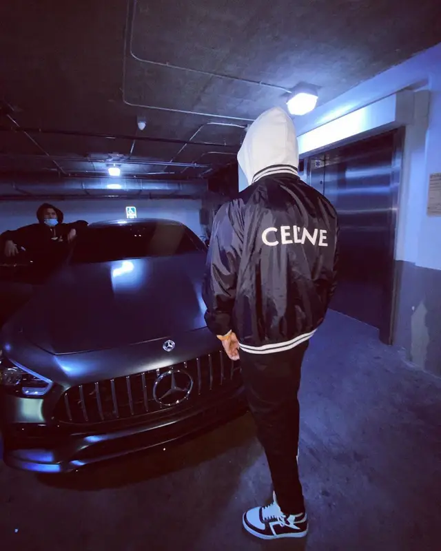 Lil Tjay outfit in Celine, 2021