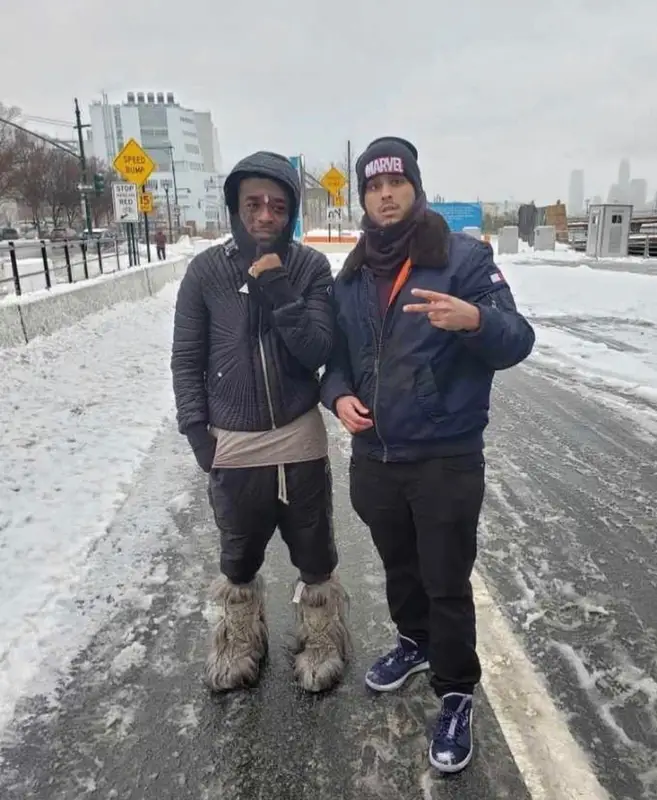 Lil Uzi Vert outfit in Moncler and Rick Owens, 2021