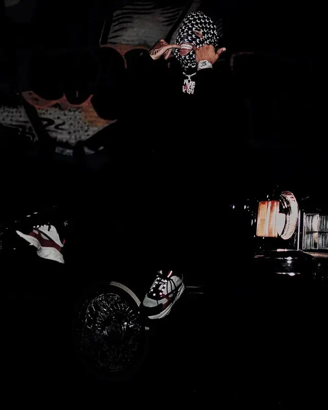 NLE Choppa outfit in Karl Kani and Dior, 2021