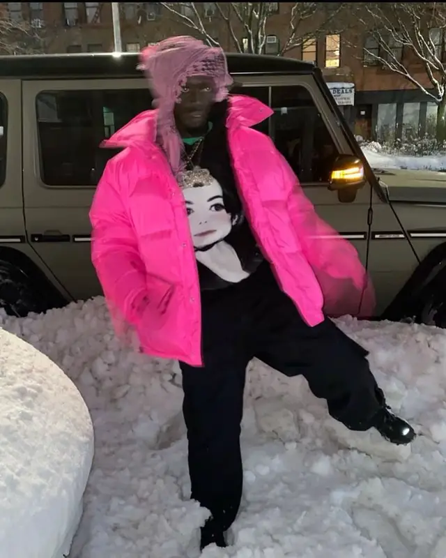 Sheck Wes outfit in Vetements, Marcel Zago, and Balenciaga, 2021