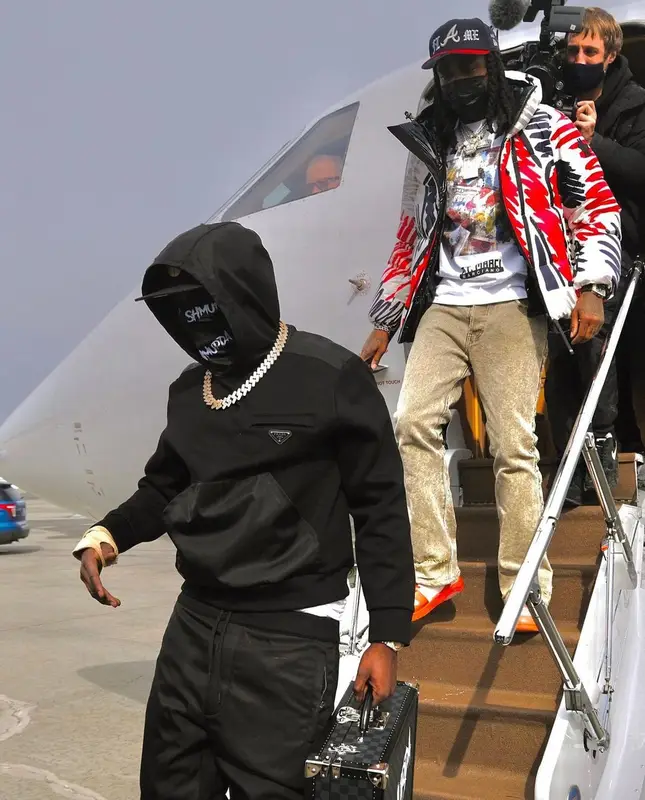 Bobby Shmurda outfit in Prada and Custom, 2021