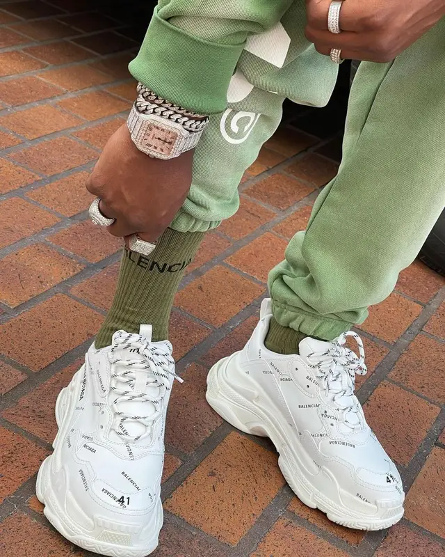 Yung Bleu outfit in Heron Preston and Balenciaga, 2021
