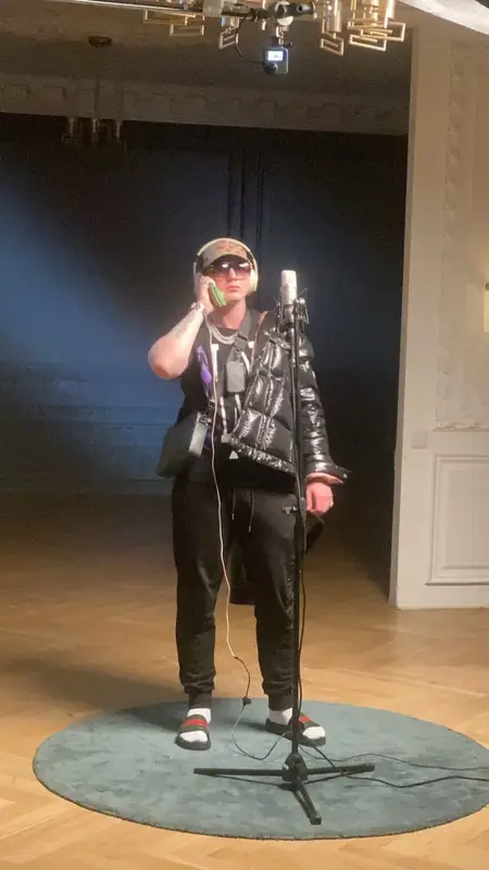 Yung Trappa outfit in Vlone, Dita, and Gucci, 2021